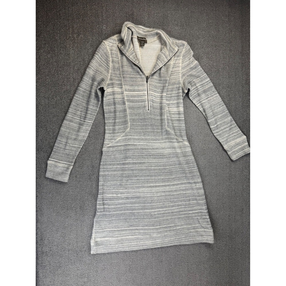 Tommy Bahama Dress Medium Gray Waffle Knit Long Sleeve Casual Lounge Resort